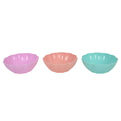 Scalloped Mint Coral Lilac Bowl (14.5 cm)