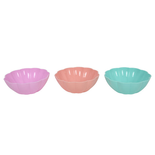 Scalloped Mint Coral Lilac Bowl (14.5 cm)