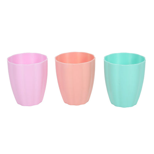 Scalloped Mint Coral Lilac Cup (9 cm)