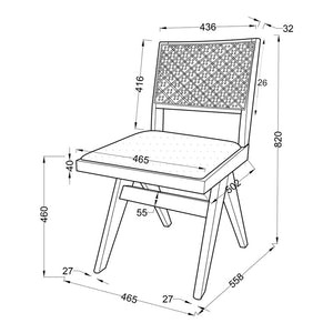 Winslow Walnut and Grey Dining Chair (82 cm)