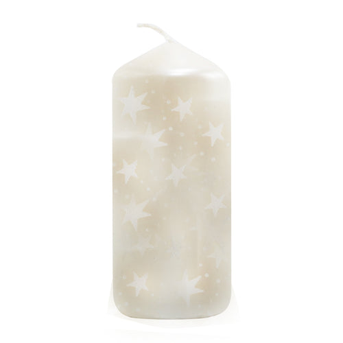 White Kosmos Pillar Candle (13cm)