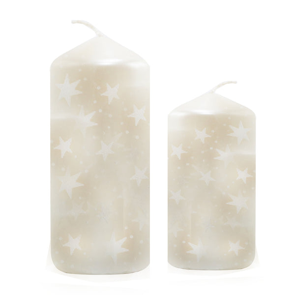 White Kosmos Pillar Candle (13cm)