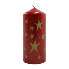 Red Kosmos Pillar Candle (13cm)
