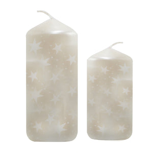 White Kosmos Pillar Candle (8cm)