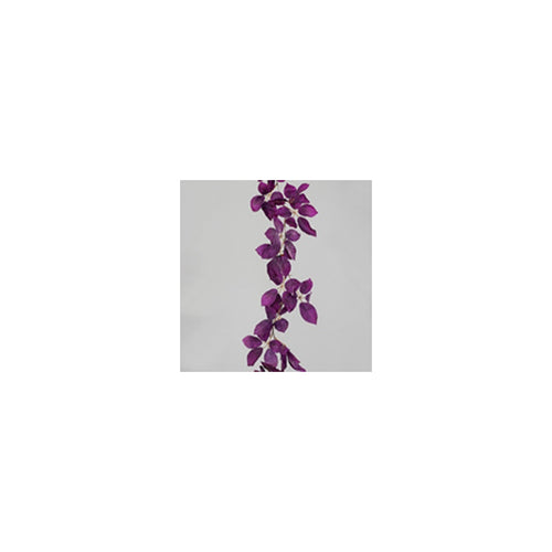Leaf garland, 100 cm, purple, 12/72