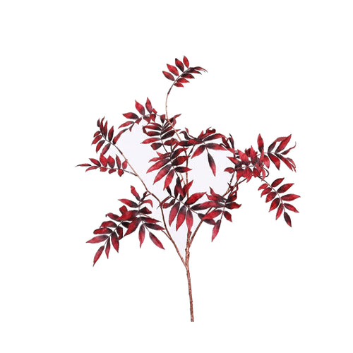 Burgundy Foliage Branch (100 cm)
