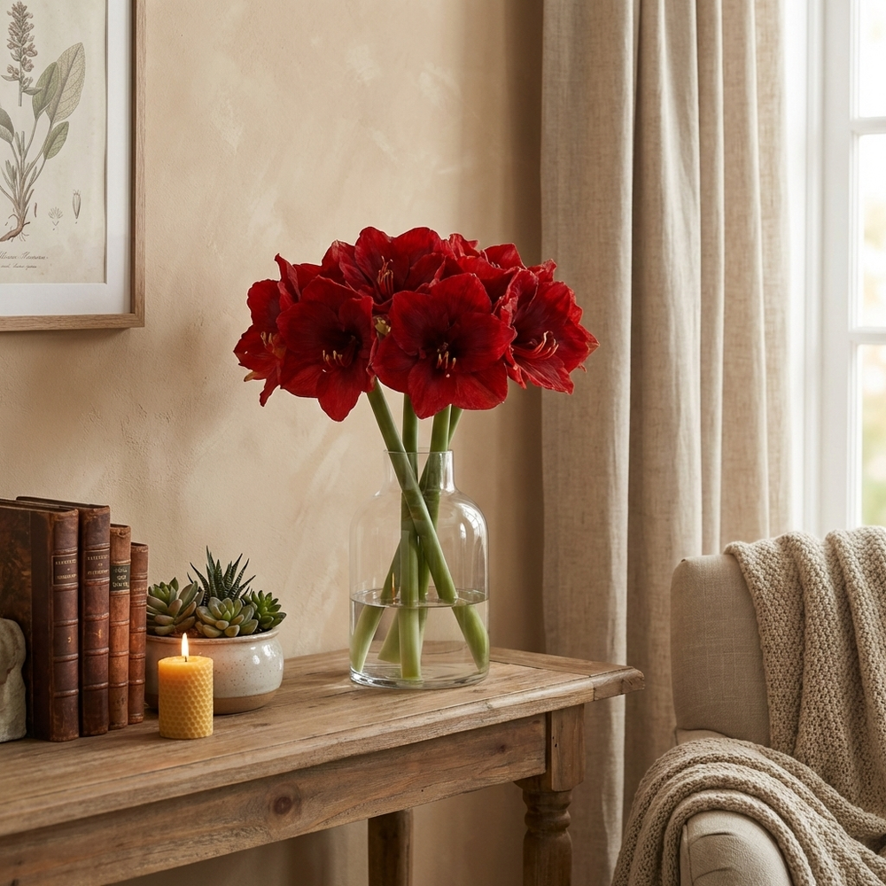 Red Real Touch Amaryllis (61 cm)