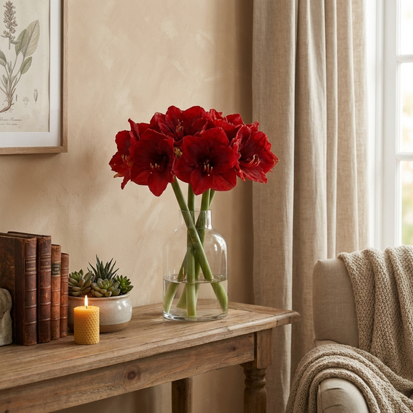 Red Real Touch Amaryllis (61 cm)