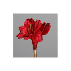 Amaryllis made of velvet with four flowers, 59 cm, 16/128