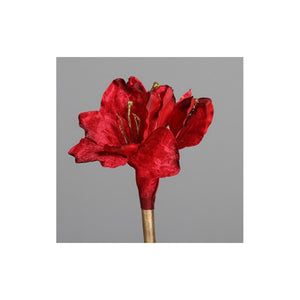 Amaryllis made of velvet with four flowers, 59 cm, 16/128