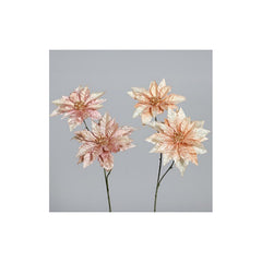 Poinsettia with two flowers, 66 cm, two colors assorted, price per stem, 16/96