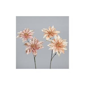 Poinsettia with two flowers, 66 cm, two colors assorted, price per stem, 16/96