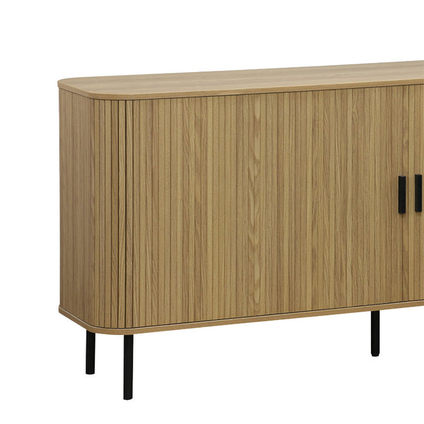 Scandi Natural Buffet with Black Legs (170 cm)