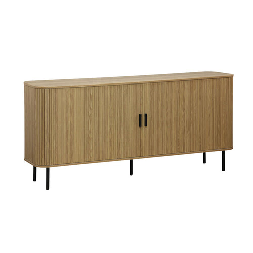 Scandi Natural Buffet with Black Legs (170 cm)
