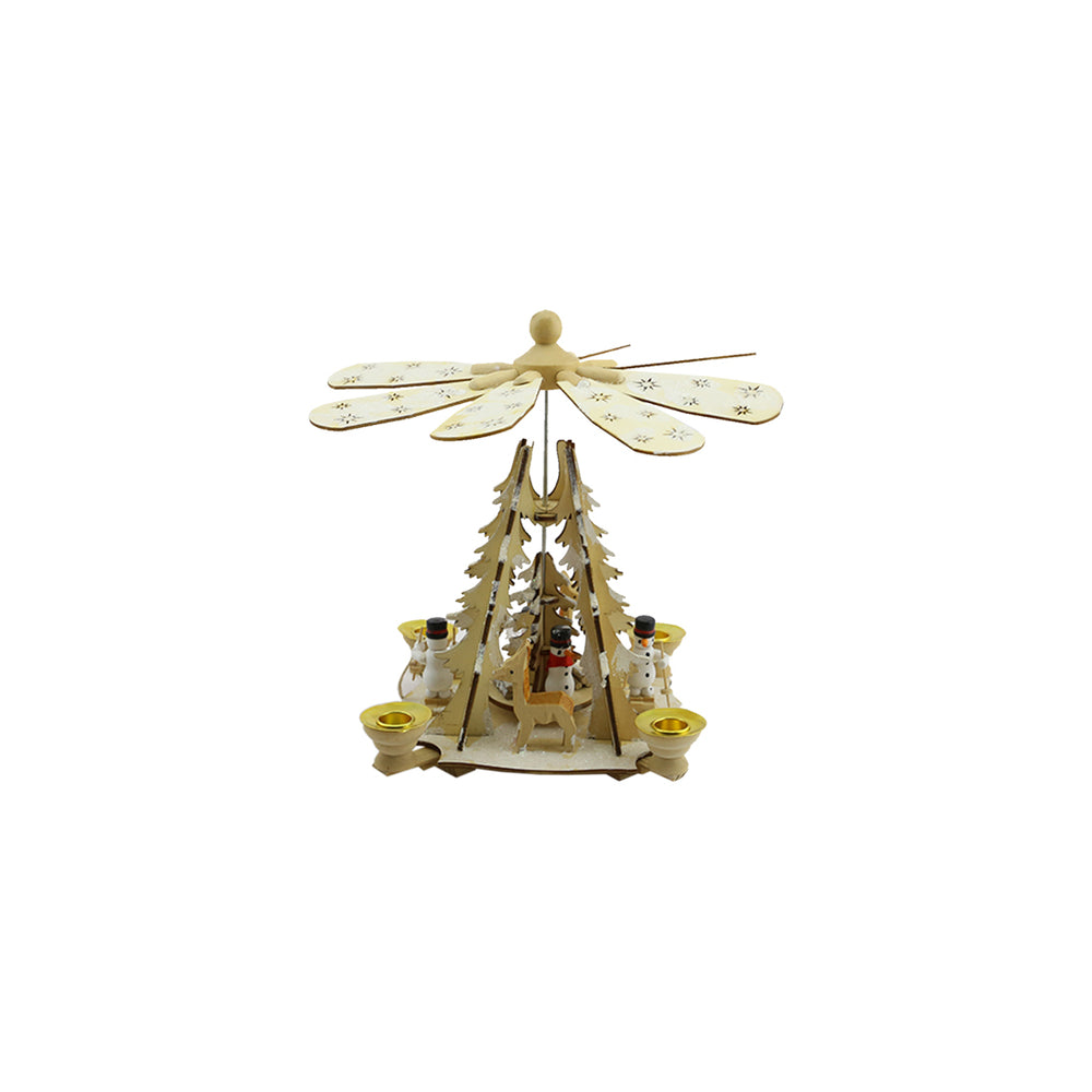 Wooden Xmas Pyramid (20cm)