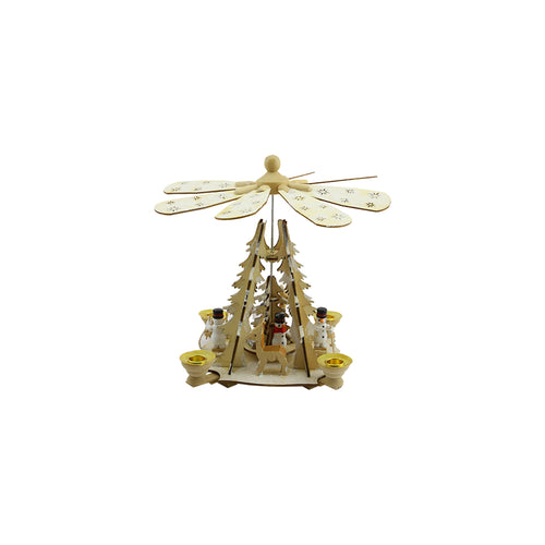 Wooden Xmas Pyramid (20cm)