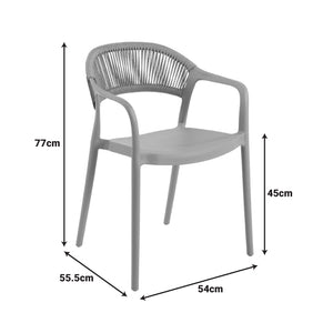 Ankara Stackable Armchair White (77 cm)