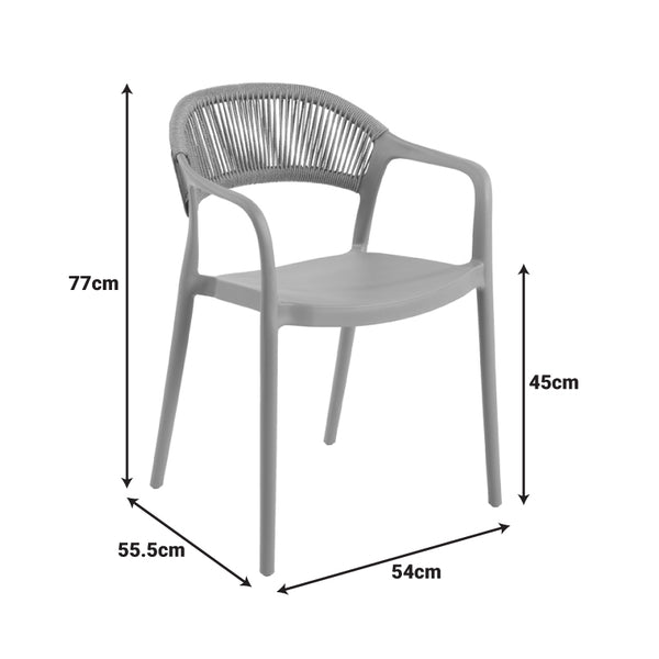 Ankara Stackable Armchair Mocha (77 cm)