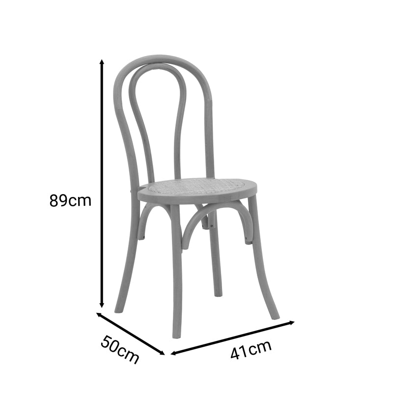 Azhel White Wash Beech Wood Chair (89 cm)