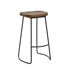 Bar stool lamul wood walnut balck 48x42x71