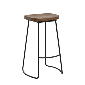 Bar stool lamul wood walnut balck 48x42x71