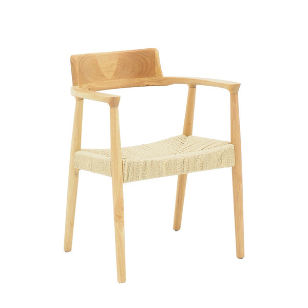 Jojene Natural Rubberwood And Rope Armchair (79 cm)