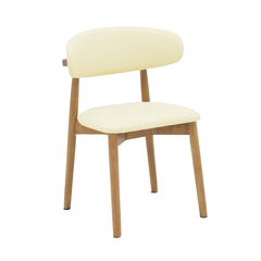 Ubene Walnut And Beige PU Chair (79 cm)