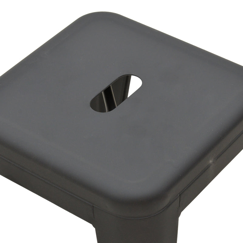 Utopia Black Matte Metal Stool (45 cm)