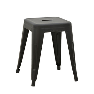 Utopia Black Matte Metal Stool (45 cm)