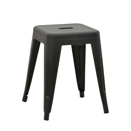 Utopia Black Matte Metal Stool (45 cm)