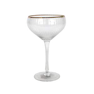 Ribbed Champagne Coupe Pack of 4