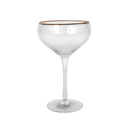 Ribbed Champagne Coupe Pack of 4