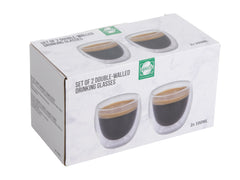 Set of 2 double-wall glasses Ø6.5x7cm without handle - Pack Of 2