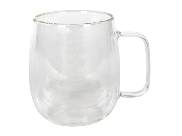 Set of 2 double-wall glasses Ø9.5x11.4cm with handle