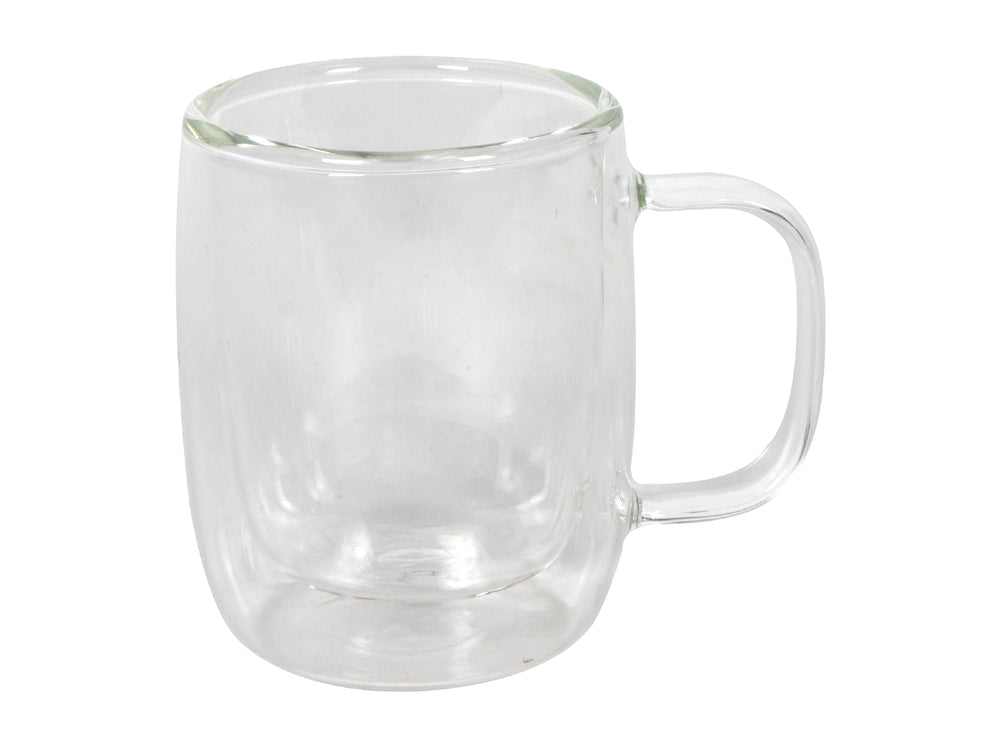 Set of 2 double-wall glasses Ø6.2x7.5cm with handle