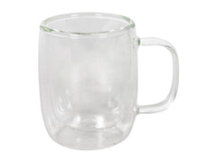 Set of 2 double-wall glasses Ø6.2x7.5cm with handle