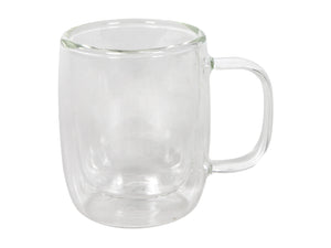 Set of 2 double-wall glasses Ø6.2x7.5cm with handle