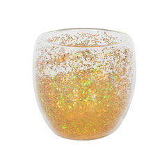 Gold Confetti Double Walled Glass Pack of 2