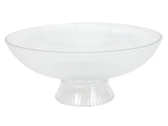 Glass dish Ø25x11cm lines