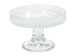 Glass dish dia 9,5x6,5cm lines