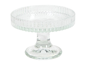 Glass dish dia 9,5x6,5cm lines