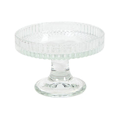 Glass dish dia 9,5x6,5cm lines