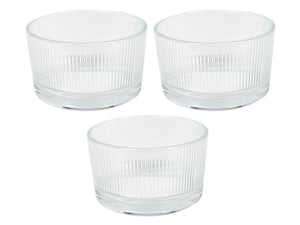 S/3 bowl glass dia 8,5x5cm in cbx