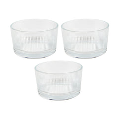 S/3 bowl glass dia 8,5x5cm in cbx