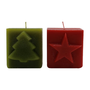Green Tree Block Candle (7cm)