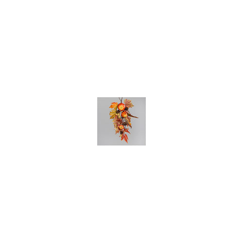 Autumn foliage pick with pumpkin, berries and cones, 58 cm, 6/24