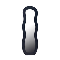 Glinde Black Velvet Irregular Wall Mirror (150 cm)