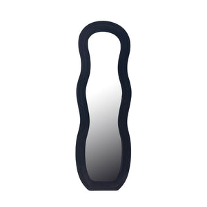 Glinde Black Velvet Irregular Wall Mirror (150 cm)