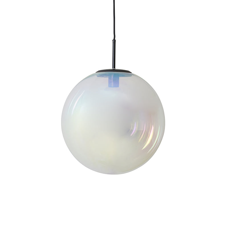 Hanging lamp Ø40 cm MEDINA glass rainbow+black