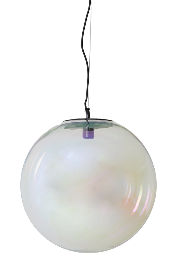 Hanging lamp Ø48 cm MEDINA glass rainbow+black